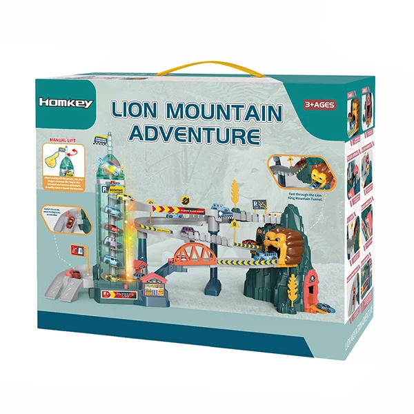 BIG TRACK ADVENTURE IN MOUNTAIN LION 4 CARS LIGHTS & SOUND