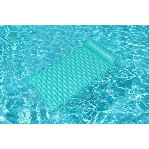 BESTWAY INFLATABLE SEA MATTRESS 213Χ86 cm FLOAT \'N ROLL TURQUOISE