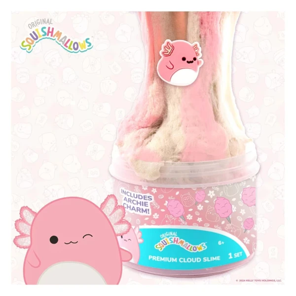 SQUISHMALLOWS ΑΡΩΜΑΤΙΚΟ CLOUD SLIME ΜΕ TOPPER ΣΕ ΒΑΖΑΚΙ W1 - ARCHIE THE AXOLOTL