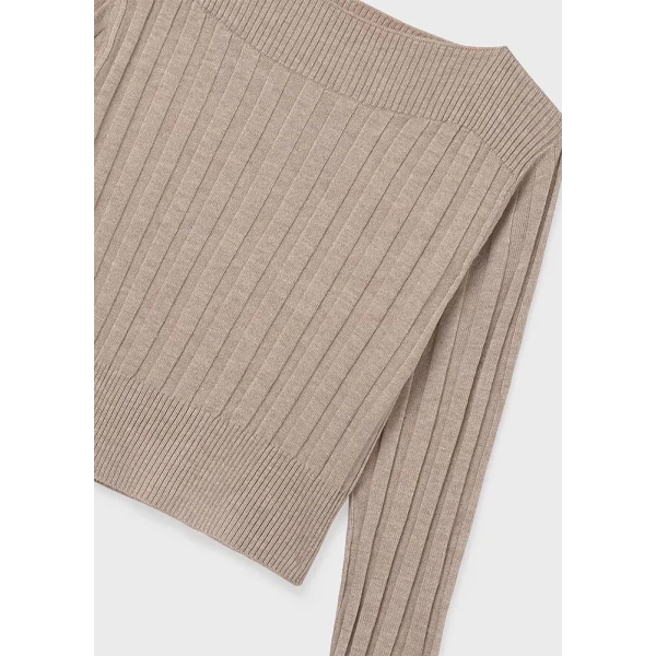 MAYORAL JERSEY PERFORATED DARK BEIGE