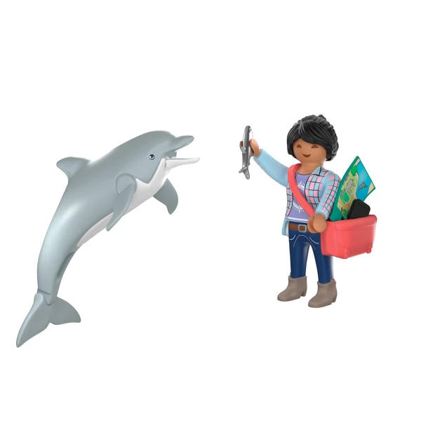 PLAYMOBIL ANIMALS & FRIENDS ΔΕΛΦΙΝΙ ΚΑΙ ΕΠΙΣΚΕΠΤΗΣ ΠΑΡΚΟΥ