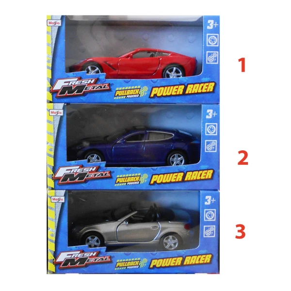 MAISTO FRESH METAL CARS PULL BACK 1:36 - 18 DESIGNS
