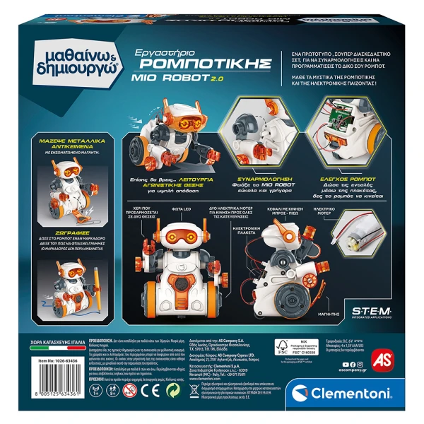 SCIENCE AND PLAY ROBOTICS EDUCATIONAL GAME ROBOTICS LABORATORY MIO ROBOT FOR AGES 8+