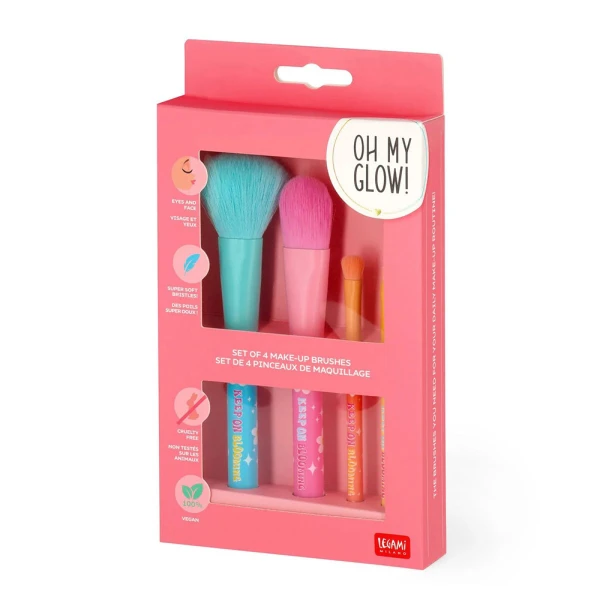 LEGAMI OH MY GLOW - SET OF 4 MAKEUP BRUSHES - DAISY