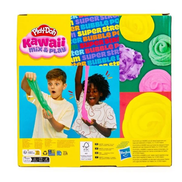 PLAYDOH - SLIME SET 4PCS KAWAII MIX & PLAY