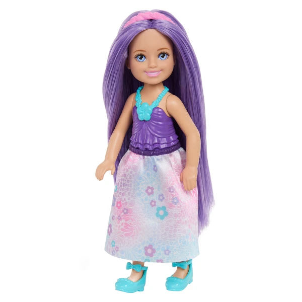 BARBIE CHELSEA DOLL FAIRYTALE WORLD - ROYAL WITH PURPLE HAIR