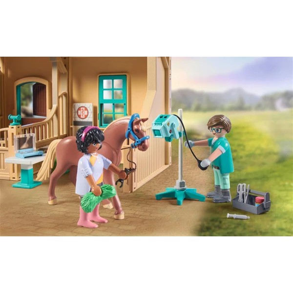 PLAYMOBIL HORSES OF THE WATERFALL RIDING THERAPY AND VETERINARY PRACTICE