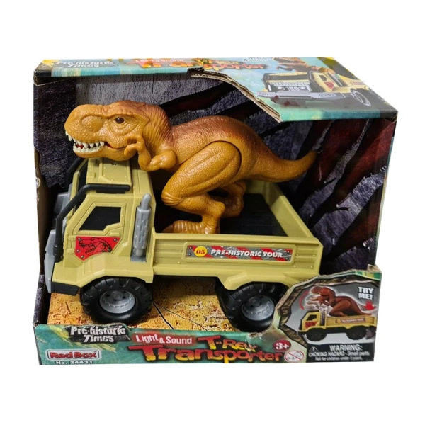 ΣΕΤ ΠΑΙΧΝΙΔΙΟΥ OXHMA KAI T-REX ΚΙΝΗΤΙΚΟΣ ΠΟΥ ΠΕΡΠΑΤΑΕΙ ΜΕ ΦΩΤΑ ΚΑΙ ΗΧΟΥΣ 20 εκ.