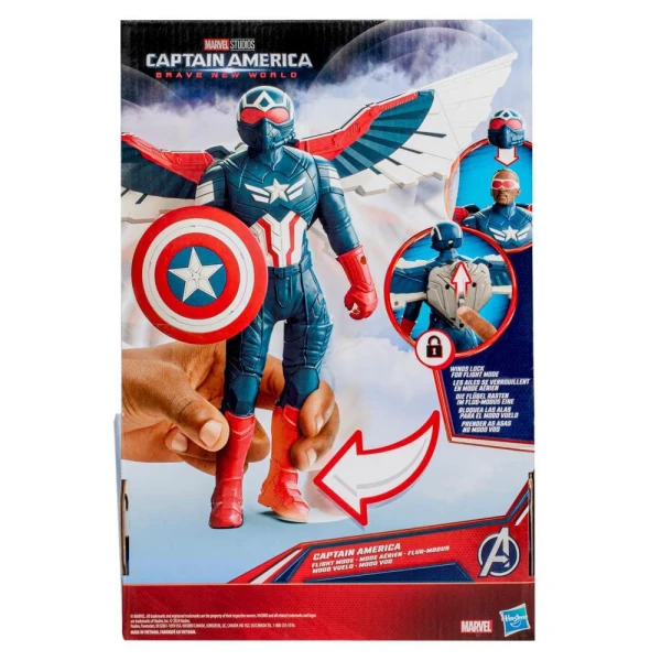 MARVEL STUDIOS BRAVE NEW WORLD FIGURE CAPTAIN AMERICA FLIGHT MODE