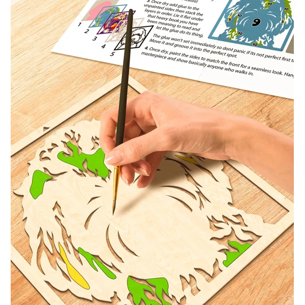SPLAT PLANET WOODEN ART CRAFT KIT DOODLE DOG