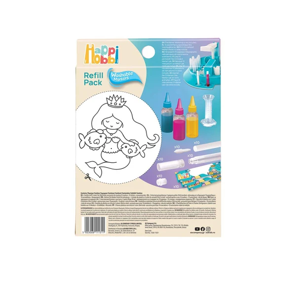 HAPPIHOBBI MARKERS WORKSHOP REFILL PACK - 2 DESIGNS
