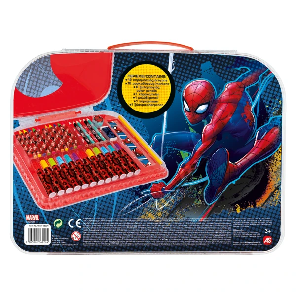 AS ART CASE DRAWING SET MARVEL SPIDERMAN FOR AGES 3+