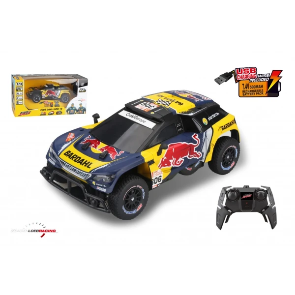 KOOL SPEED RALLY OFFICIAL DAKAR ΤΗΛΕΚΑΤΕΥΘΥΝΟΜΕΝΟ ΑΥΤΟΚΙΝΗΤΟ RC 1:16 PEUGEOT 3008 DAKAR LEOB 19 (RECHARGEABLE)