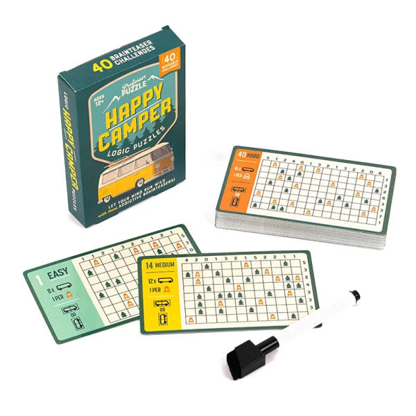 PROFESSOR PUZZLE HAPPY CAMPER LOGIC PUZZLES