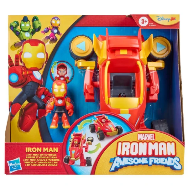 MARVEL IRON MAN AND HIS AWESOME FRIENDS IRON MAN VEHICLE AND FIGURE