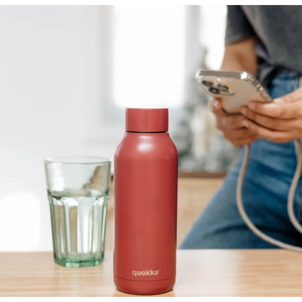QUOKKA STAINLESS STEEL ΘΕΡΜΟΣ SOLID 510ml FIREBRICK RED