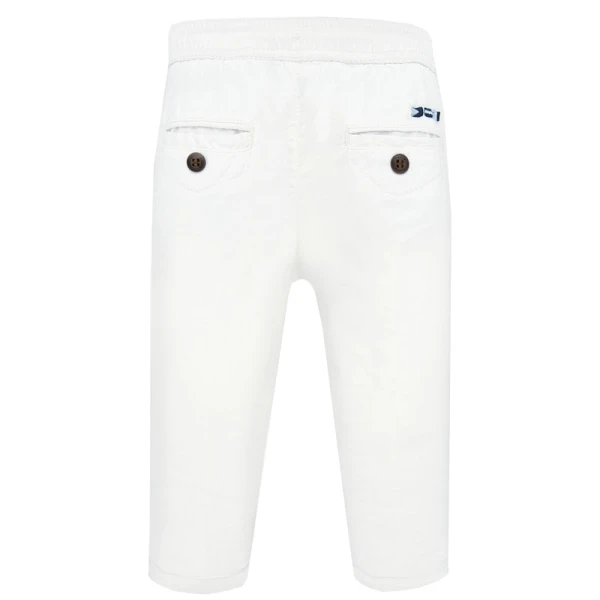 MAYORAL TROUSERS STRIPPED POCKETS ECRU