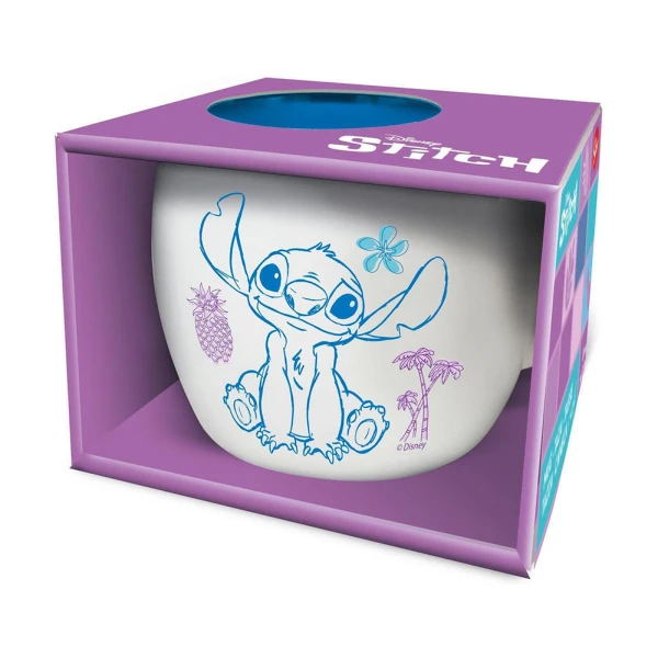 CERAMIC GLOBE MUG 385ml STITCH DRAWING IN GIFT BOX