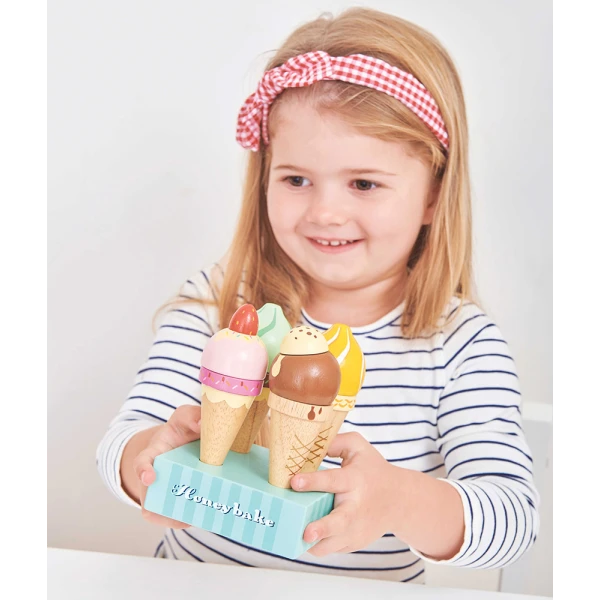 LE TOY VAN HONEYBAKE WOODEN ICE CREAMS 4 pcs