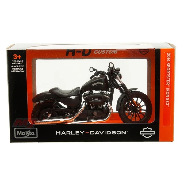 MAISTO 1:12 H-D MOTORCYCLES 2014 SPORTSTER IRON 883 FLAT BLACK