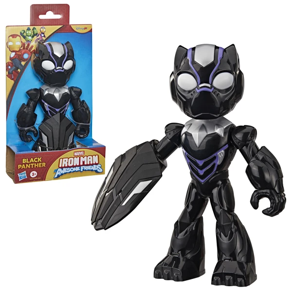 MARVEL IRON MAN AND HIS AWESOME FRIENDS SUPERSIZED BLACK PANTHER FIGURE