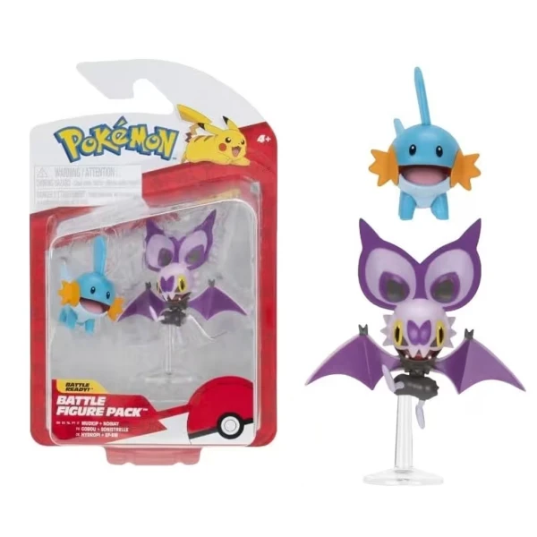 POKEMON ΦΙΓΟΥΡΕΣ 2τεμ. & 1τεμ. W20 - MUDKIP & NOIBAT WITH STAND