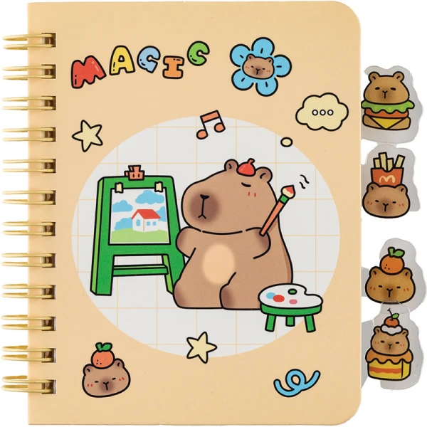 NOTEBOOK 8.7X11.3 cm 64 SHEETS CAPYBARA - 4 DESIGNS