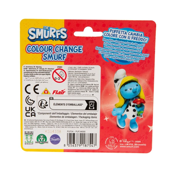 SMURFS 2 FIGURES 5 cm WITH COLOR CHANGE - SEVERAL DESIGNS