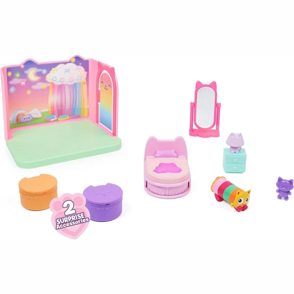 GABBY\'S DOLLHOUSE MINI SET DOLLHOUSE ROOMS - BEDROOM