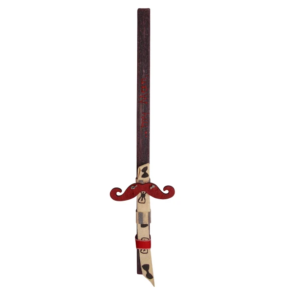 UNIKER HANDMADE CANDLE BLACK WOODEN MOUSTACHE RED