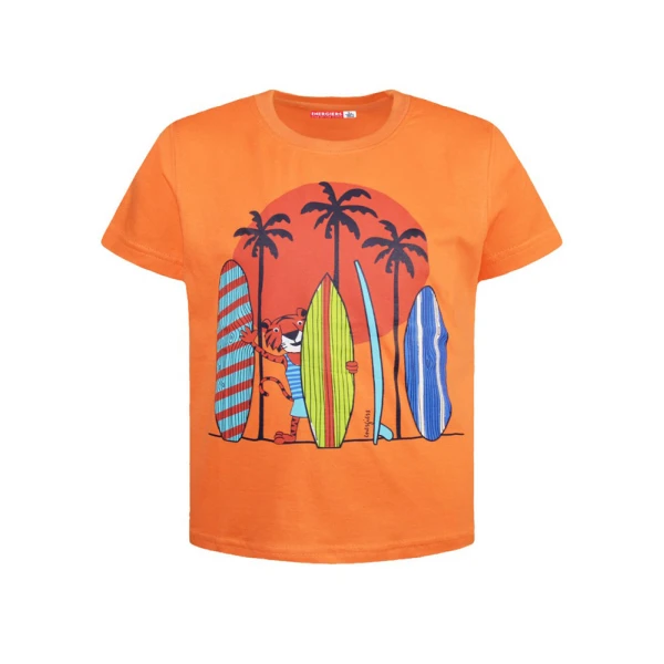 ENERGIERS JERSEY BLOUSE PRINT SURF CARROT