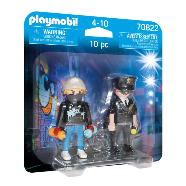 PLAYMOBIL CITY ACTION DUOPACK ΑΣΤΥΝΟΜΙΚΟΣ ΚΑΙ ΚΑΛΛΙΤΕΧΝΗΣ ΓΚΡΑΦΙΤΙ