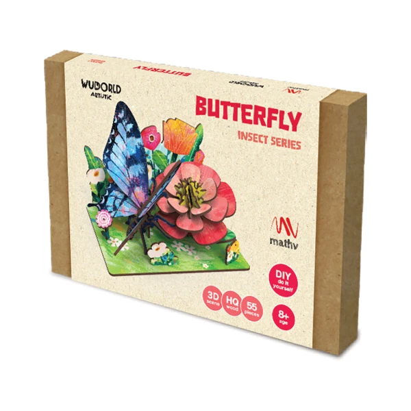 WUDORLD ARTISTIC INSECT SERIES ΞΥΛΙΝΗ ΚΑΤΑΣΚΕΥΗ BUTTERFLY