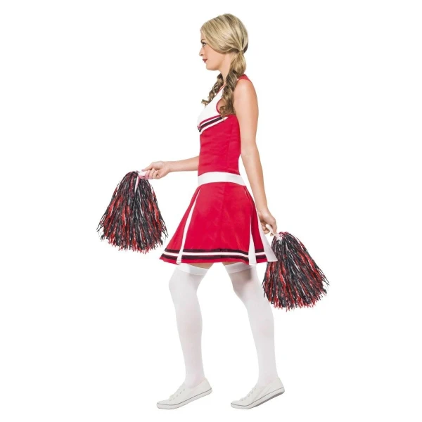 ADULT CARNIVAL COSTUME CHEERLEADER RED