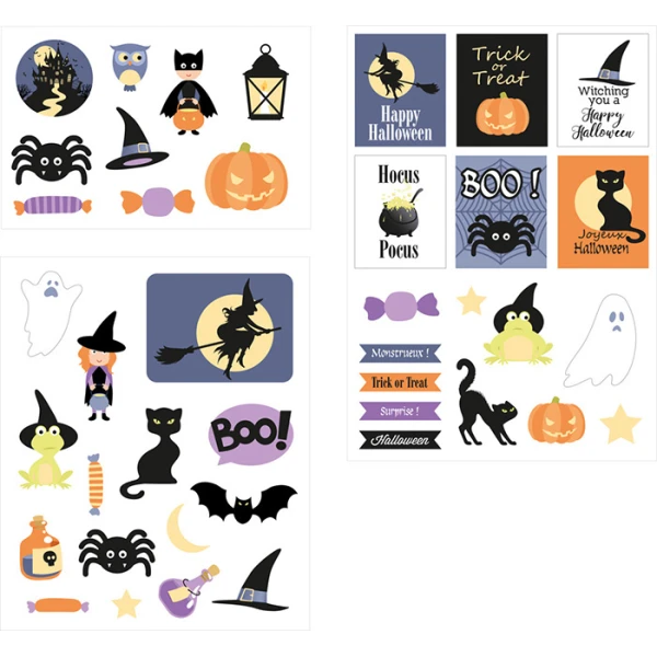 ARTEMIO ΑΥΤΟΚΟΛΛΗΤΑ ΣΕΤ 3 ΦΥΛΛΑ HALLOWEEN