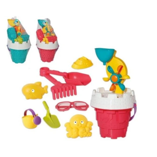 CASTLE BUCKET WITH ACCESSORIES 10pcs.
