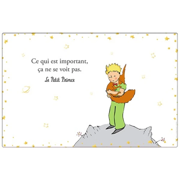 KIUB PLACEMAT 43X28 cm LITTLE PRINCE RENARD BLANC