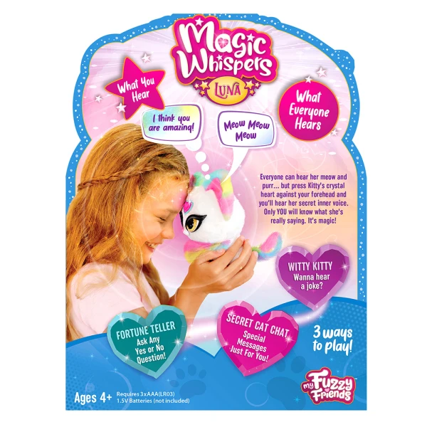MY FUZZY FRIENDS MAGIC WHISPER KITTY - 3 DESIGNS