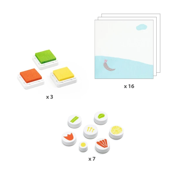 DJECO STAMPING SET - FLOWERS