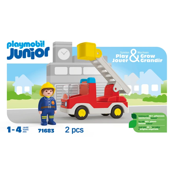 PLAYMOBIL JUNIOR LADDER UNIT FIRE TRUCK