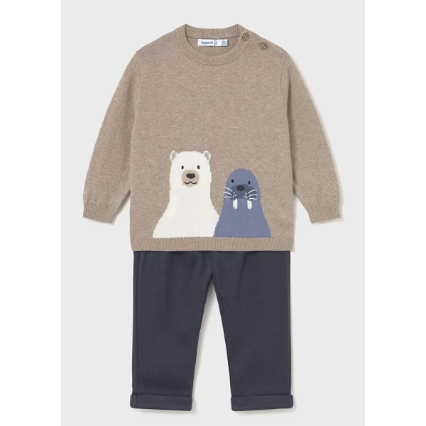 MAYORAL SET TROUSERS LONG AND JERSEY BLUE 