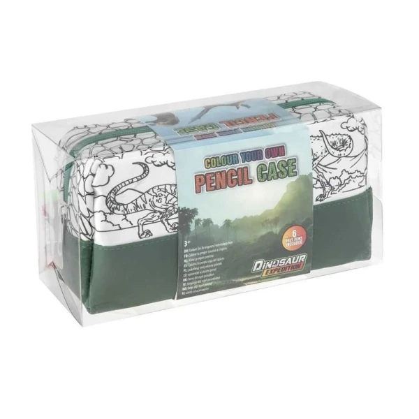 DRAW YOUR PENCILCASE WITH 6 MARKERS - DINOSAURS