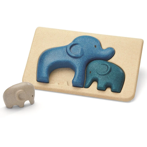 PLAN TOYS WOODEN PUZZLE WITH ELEPHANT