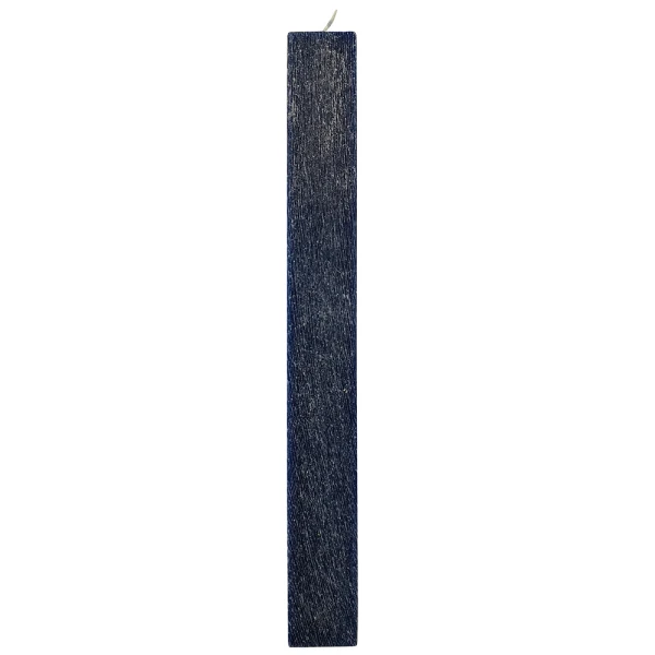 UNIKER AROMATIC SCRAPED FLAT CANDLE 3.5X1.5X29 cm DARK BLUE