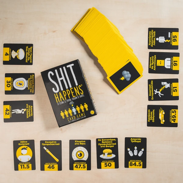 AS GAMES BOARD GAME SHIT HAPPENS FOR AGES 18+ AND 2+ PLAYERS