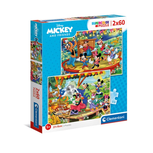 CLEMENTONI ΠΑΙΔΙΚΟ ΠΑΖΛ SUPER COLOR MICKEY AND FRIENDS 2X60 ΤΜΧ