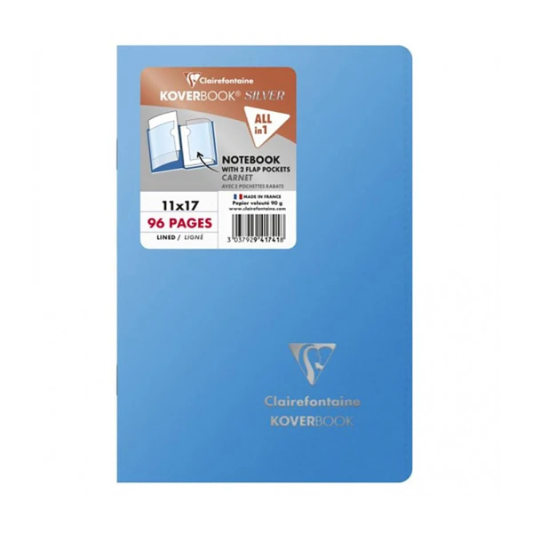 CLAIREFONTAINE KOVERBOOK STAPLED RULED NOTEBOOK 11×17 cm.