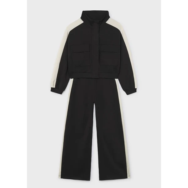 MAYORAL TRACKSUIT INTERLOCK RIBBON BLACK