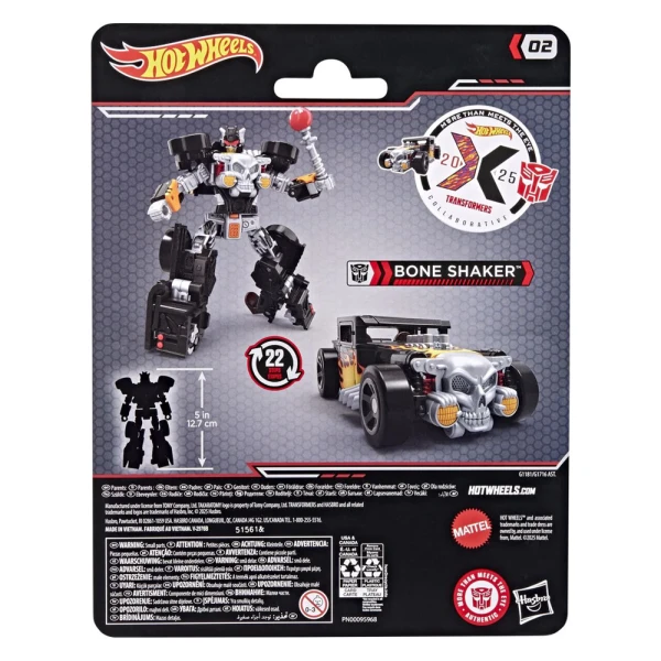 TRANSFORMERS COLLABORATIVE HOT WHEELS X BONE SHAKER ΜΕΤΑΤΡΕΠΟΜΕΝΗ ΦΙΓΟΥΡΑ ΔΡΑΣΗΣ