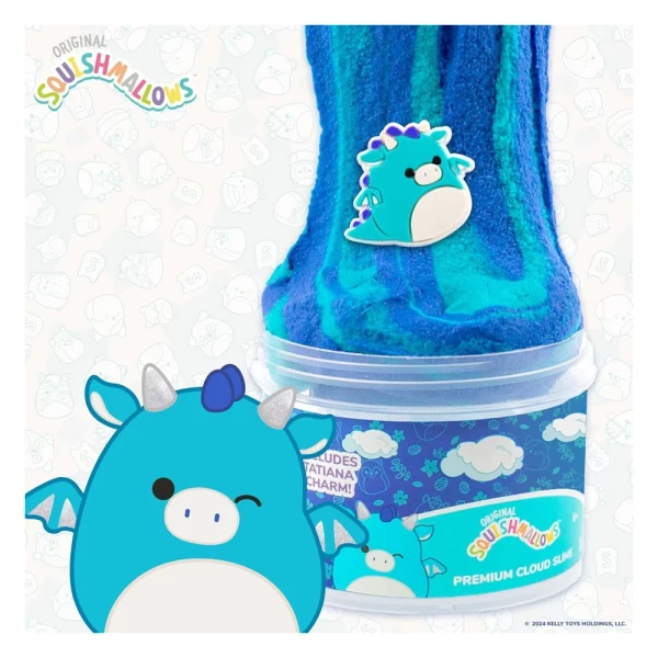 SQUISHMALLOWS SCENTED CLOUD SLIME WITH TOPPER IN JAR W1 - TATIANA THE DRAGON